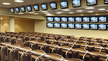 simulcast racing seats at Hollywood Casino at Penn National Racecourse