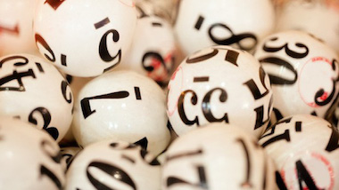 white balls with numbers on them