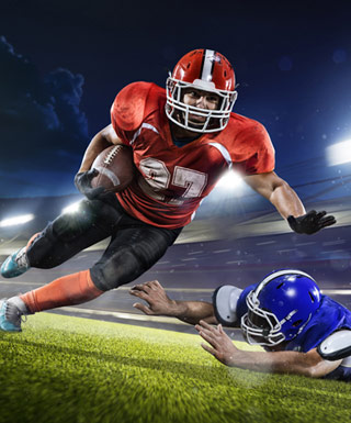 football game being played